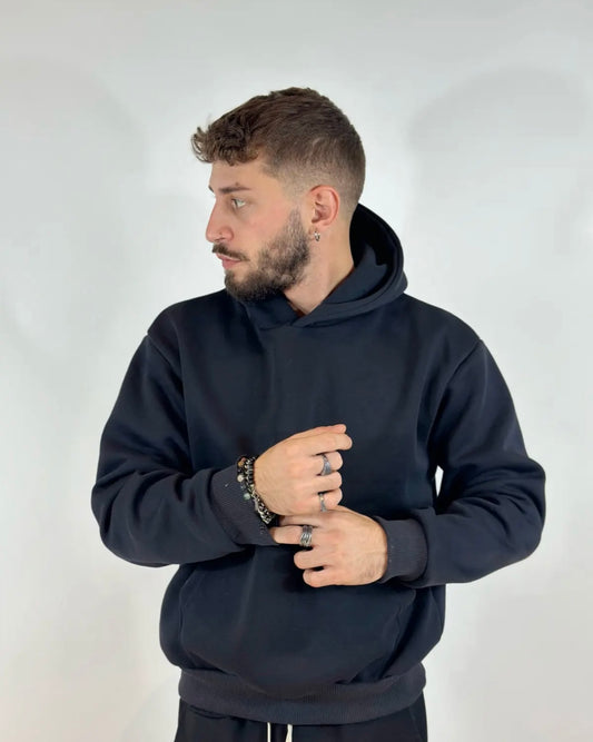 Felpa boxy color piombo